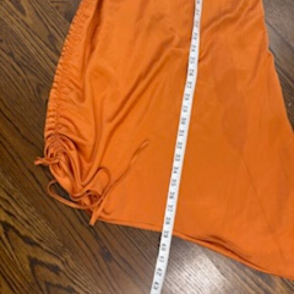 EUC Song of Style Graham Midi One Shoulder Ruched Satin Dress sz S - Picture 6 of 8